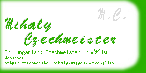 mihaly czechmeister business card